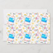 ユニークなプールパーティーのメモカード　（白） ノートカード (正面)