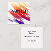 ユニークなペインターサービス スクエア名刺 (正面/裏面)