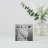 ユニークなマガジン写真 ベビーシャワー ギフト レジストリー エンクロージャーカード (スタンド正面)