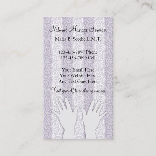 ユニークなマッサージの名刺 名刺 (正面)