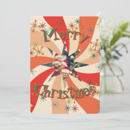 ユニークなミッドセンチュリー モダン アトミック アート ファミリー フォト 招待状