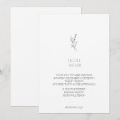 ユニークなミニマリストの象牙の結婚式招待状 招待状 (正面/裏面)