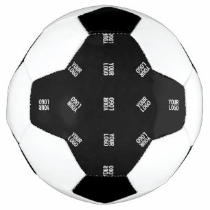ユニークなモダンロゴパターンテンプレート ブラック サッカーボール
