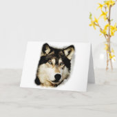 ユニークなモチベーションの狼 カード (黄色い花)