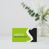 ユニークなモノグラムの名刺 名刺 (スタンド正面)