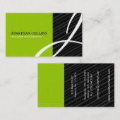 ユニークなモノグラムの名刺 名刺 (正面/裏面)