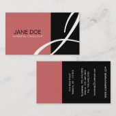 ユニークなモノグラムの名刺 名刺 (正面/裏面)