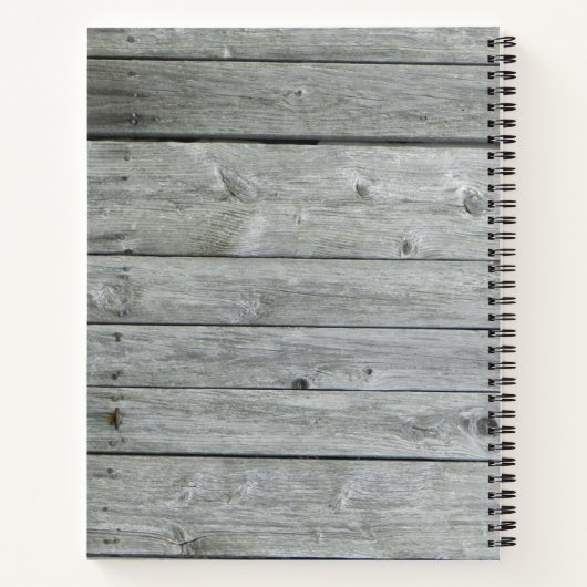 ユニークなラスティックカントリーウェディングブライズゲストブック ノートブック (裏面)