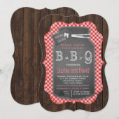 ユニークなラスティック メイソンジャー ブラックボード ベビーシャワー 招待状 (正面/裏面)