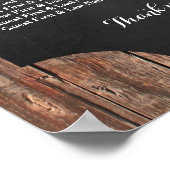 ユニークなラスティック メイソンジャー 結婚式 席次表 ポスター (角)