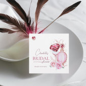 ユニークなルビーとローズのブライダルシャワー フェイバータグ