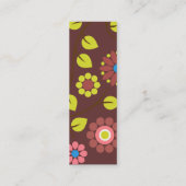 ユニークなレトロの花の接触カード スキニー名刺 (裏面)