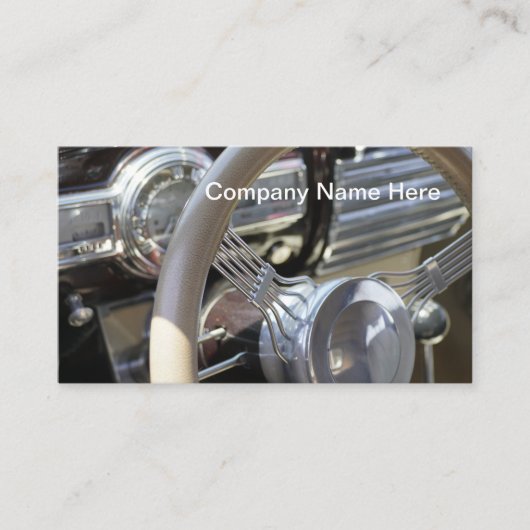 ユニークなレトロの車の 名刺 (正面)