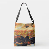 ユニークなワタリガラスによってはcrossbodyハンドバッグが飛びます クロスボディバッグ (裏面)