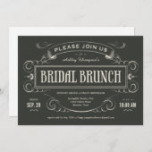 ユニークなヴィンテージのウェディング ブランシュ 招待状 (正面/裏面)