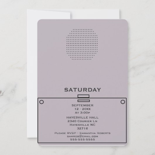 ユニークなヴィンテージのレトロのゲーマーの結婚式招待状 招待状 (裏面)