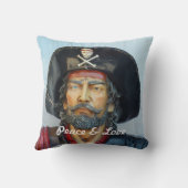 ユニークなヴィンテージの海賊 クッション (裏面)