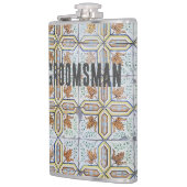 ユニークなヴィンテージ ブルー ポルトガル タイル グルームズマン フラスク (左)