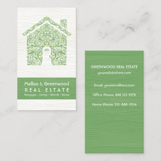 ユニークな不動産の名刺 名刺 (正面/裏面)