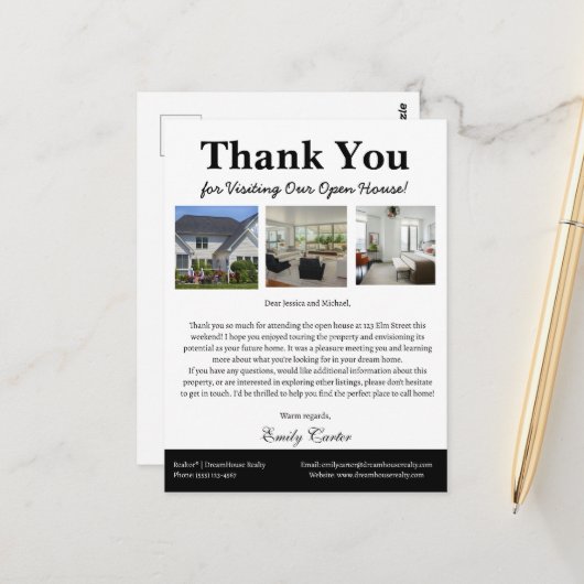 ユニークな不動産オープンハウスありがとう ポストカード (正面/裏面インサイチュ)