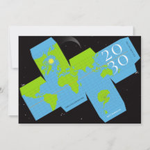 ユニークな世界地図のインタラクティブホリデーカード