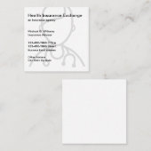 ユニークな保険代理店 スクエア名刺 (正面/裏面)