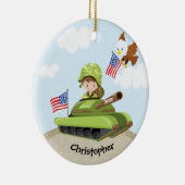ユニークな兵士の男の子のクリスマスのオーナメント セラミックオーナメント (右)