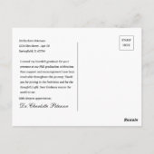 ユニークな写真でPhD卒業パーティーに感謝を込めて ポストカード (裏面)