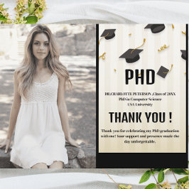 ユニークな写真でPhD卒業パーティーに感謝を込めて ポストカード
