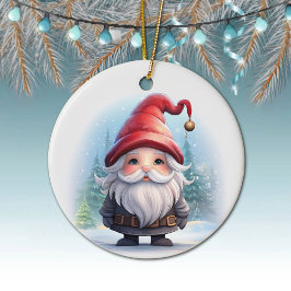 ユニークな冬のワンダーランドのノームグノンク愛好家のためのデコレーション🎄 セラミックオーナメント