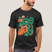 ユニークな動物のデザインのズートップス Tシャツ (正面)