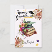 ユニークな卒業祝いメッセージカード, 個人用卒業 案内状 (正面)
