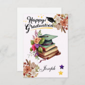 ユニークな卒業祝いメッセージカード, 個人用卒業 案内状 (正面/裏面)