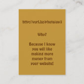 ユニークな名刺 名刺 (裏面)