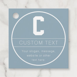 ユニークな名前＆イニシャルテンプレート | ダスティーブルー フェイバータグ