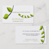 ユニークな園芸コンサルタントの芝生の心配の造園 名刺 (正面/裏面)