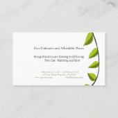 ユニークな園芸コンサルタントの芝生の心配の造園 名刺 (裏面)