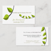 ユニークな園芸コンサルタントの芝生の心配の造園 名刺 (正面/裏面)