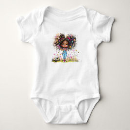ユニークな女の子のクレイジーブレスドTシャツ ベビーボディスーツ