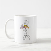 ユニークな女の子のシェフのイラストレーション コーヒーマグカップ (左)