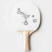 ユニークな子どものアシカのウクライナのバランスをとる行為 卓球ラケット (正面)