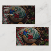 ユニークな子供のクリスマスの球 名刺 (正面/裏面)