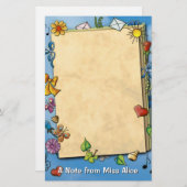 ユニークな子供のノート 便箋 (正面/裏面)