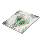 ユニークな孔雀はパターンに羽をつけます タイル (側面)