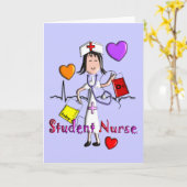 ユニークな学生ナースのギフト3Dのグラフィック カード (黄色い花)