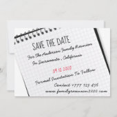 ユニークな家族会の写真の私達を書いて下さい セーブザデート (裏面)