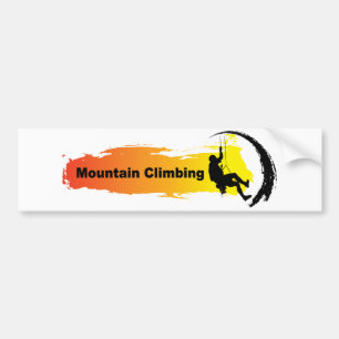 ユニークな山の登山 バンパーステッカー