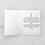 ユニークな幸せな100つの誕生日のペーパー挨拶状 カード (内部)