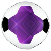 ユニークな幾何学模様の紫色のサッカーボール サッカーボール (回転)