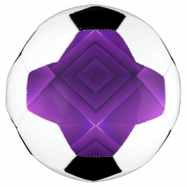 ユニークな幾何学模様の紫色のサッカーボール サッカーボール